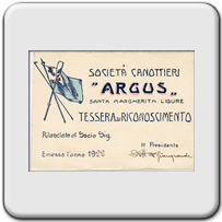 Una tessera dell'ARGUS del 1922